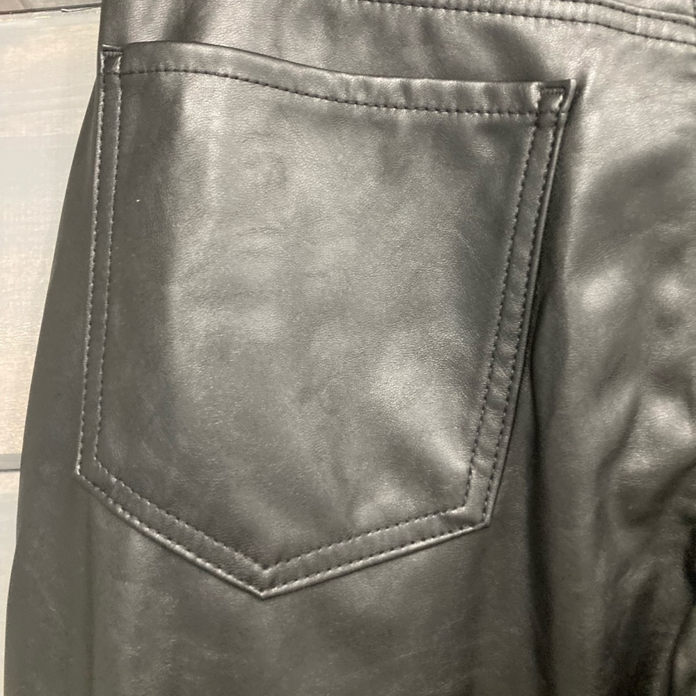 High Rise OG Straight Leg Faux Leather Women’s Pants - Picture 3 of 8